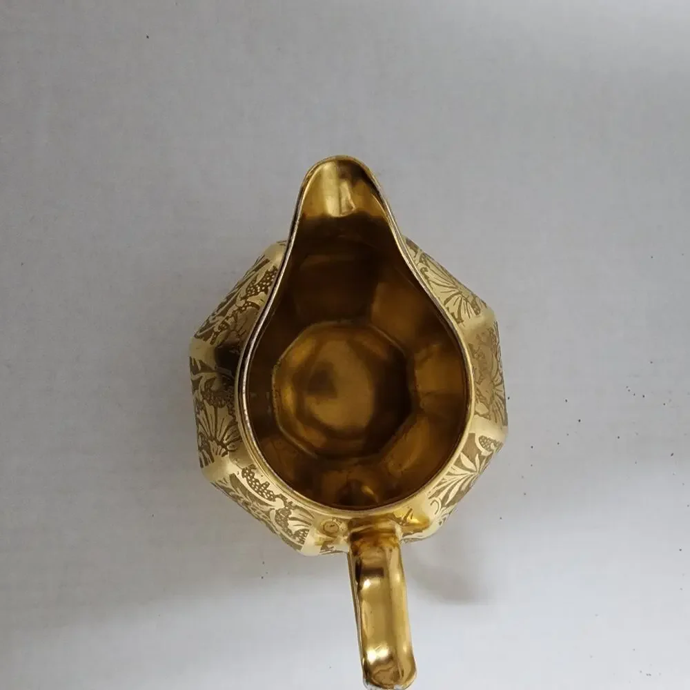 Z.S. & C Bavaria Antique Vintage Cream And Sugar Set Brilliant Gold Porcelain